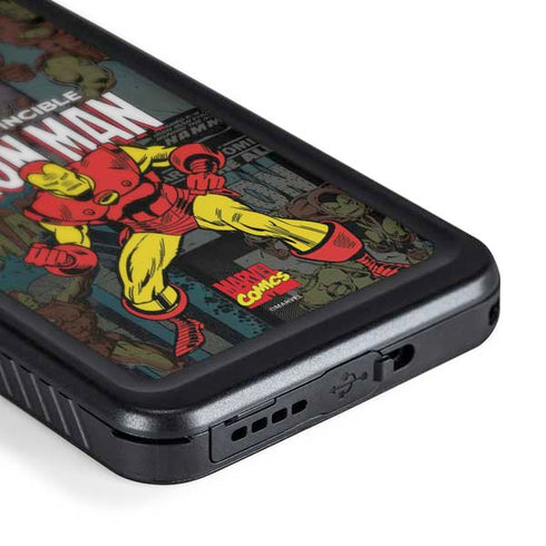 Marvel Classic Comics Iron Man Action Vintage Galaxy S24 Plus Waterproof Case